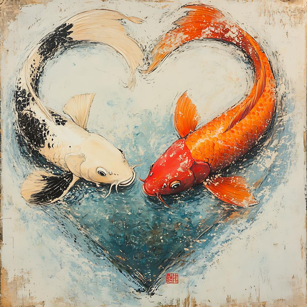 Koi Fish In Heart 9