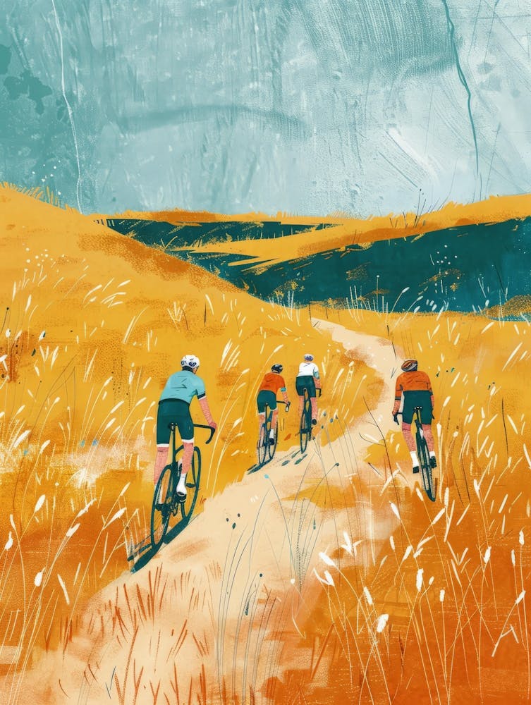Cycling In A Field