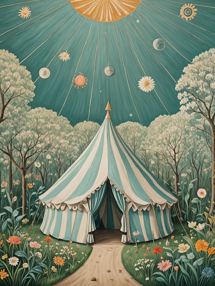Whimsical Circus Tent In The Woods