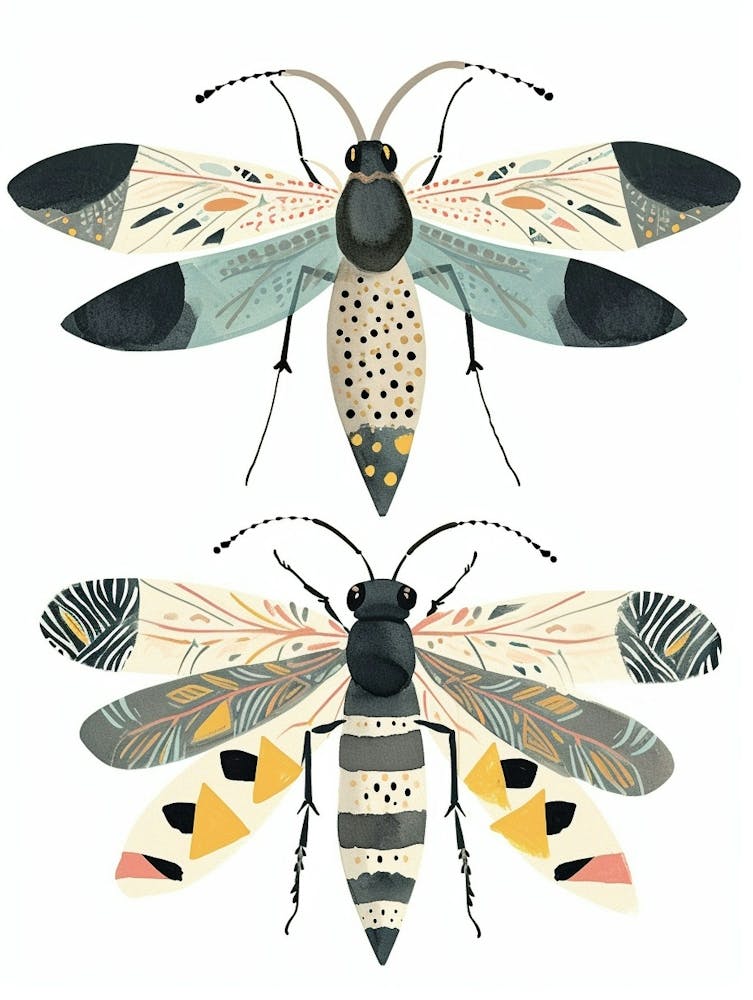 Illustration d'Insecte Colorée - Frelon 1