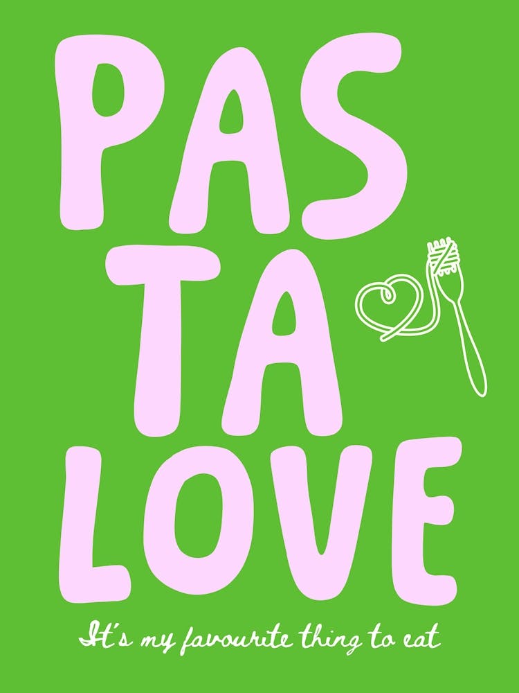 Pasta Love - green/rose