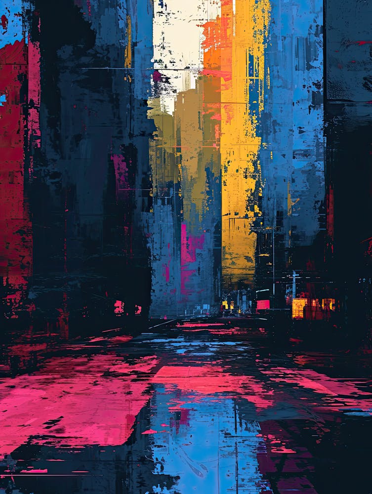 Stadtlandschaft | Pixel Minimalismus Kunstserie