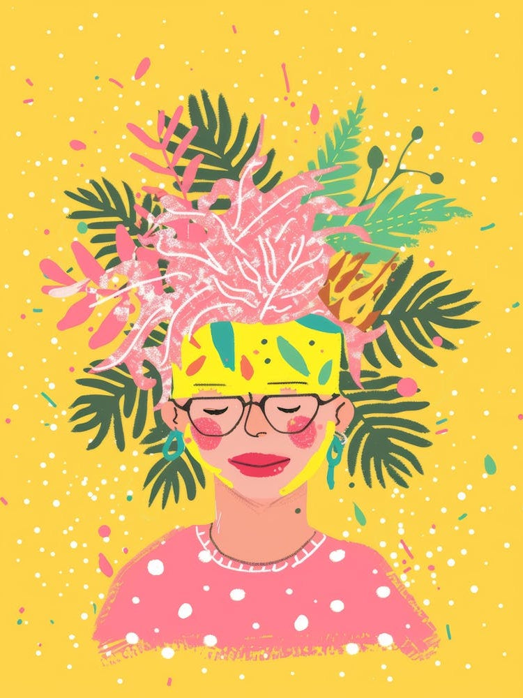 Girl With Flowers On Her Head 9