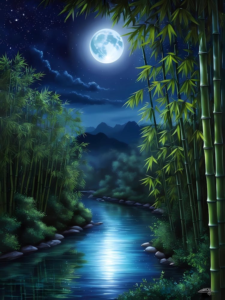 Night In The Bamboo Forest