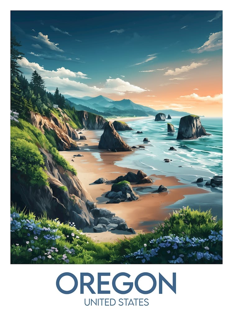 Affiche de voyage Oregon