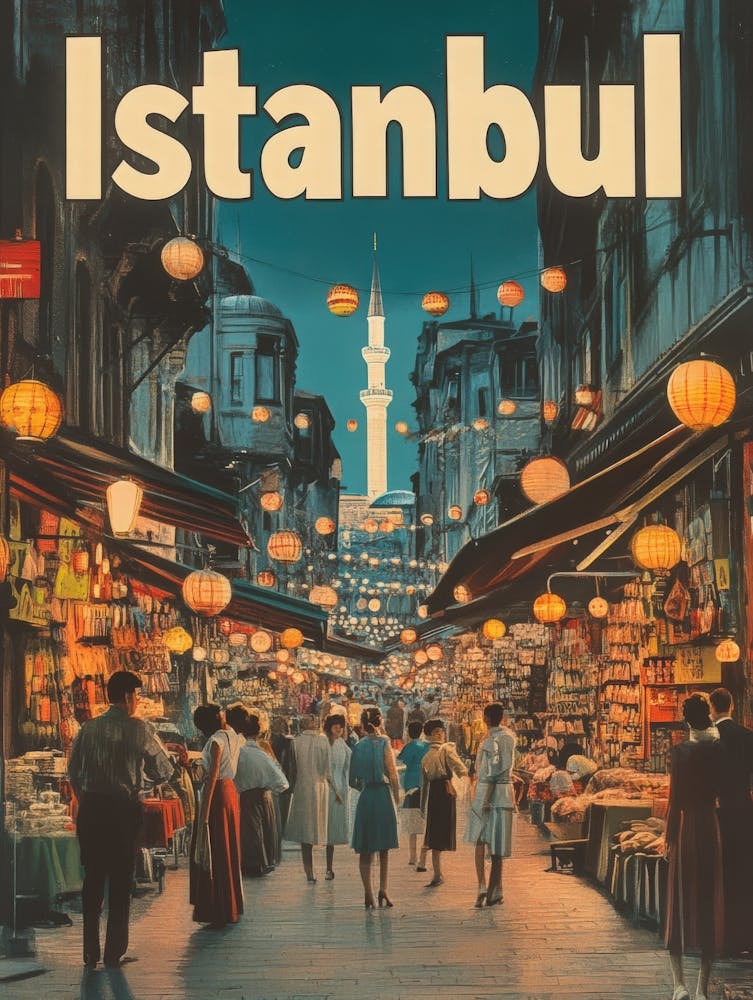 Aihrgdesign - Ein Klassisches Reiseposter der 1960er Jahre für Istanbul 1