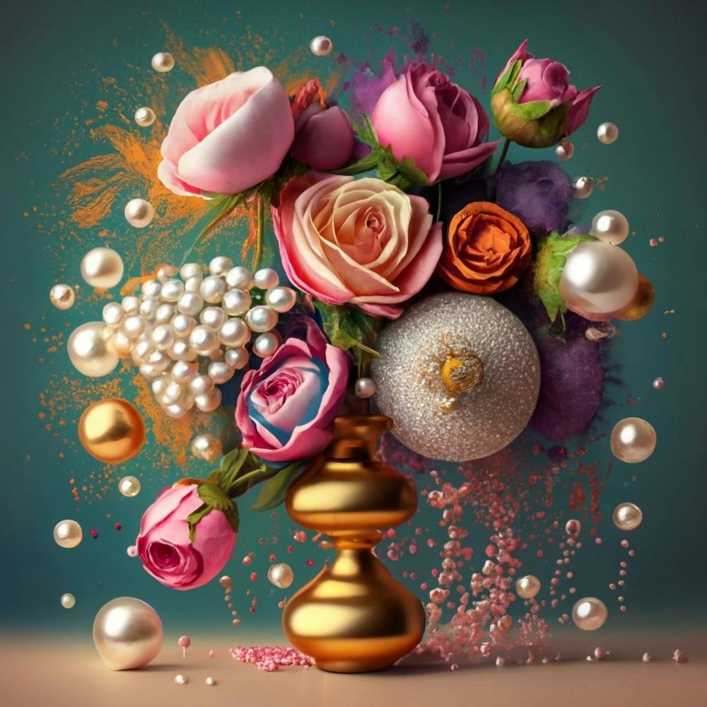 Perlen in einer Vase