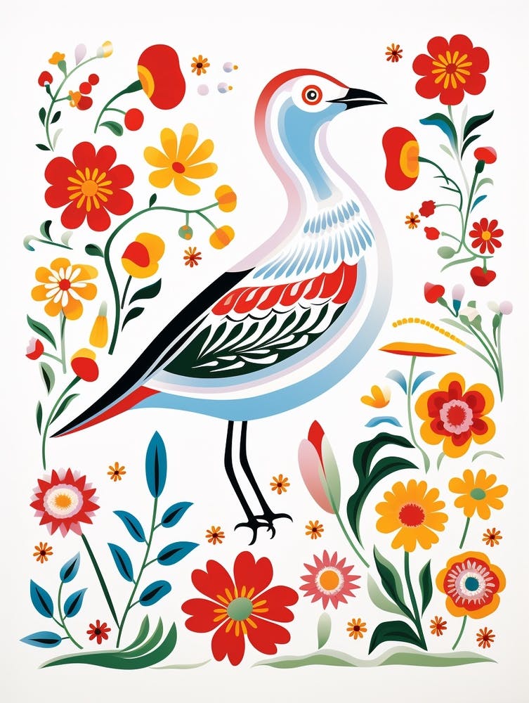 Scandinavian Bird Illustration Seagull 1