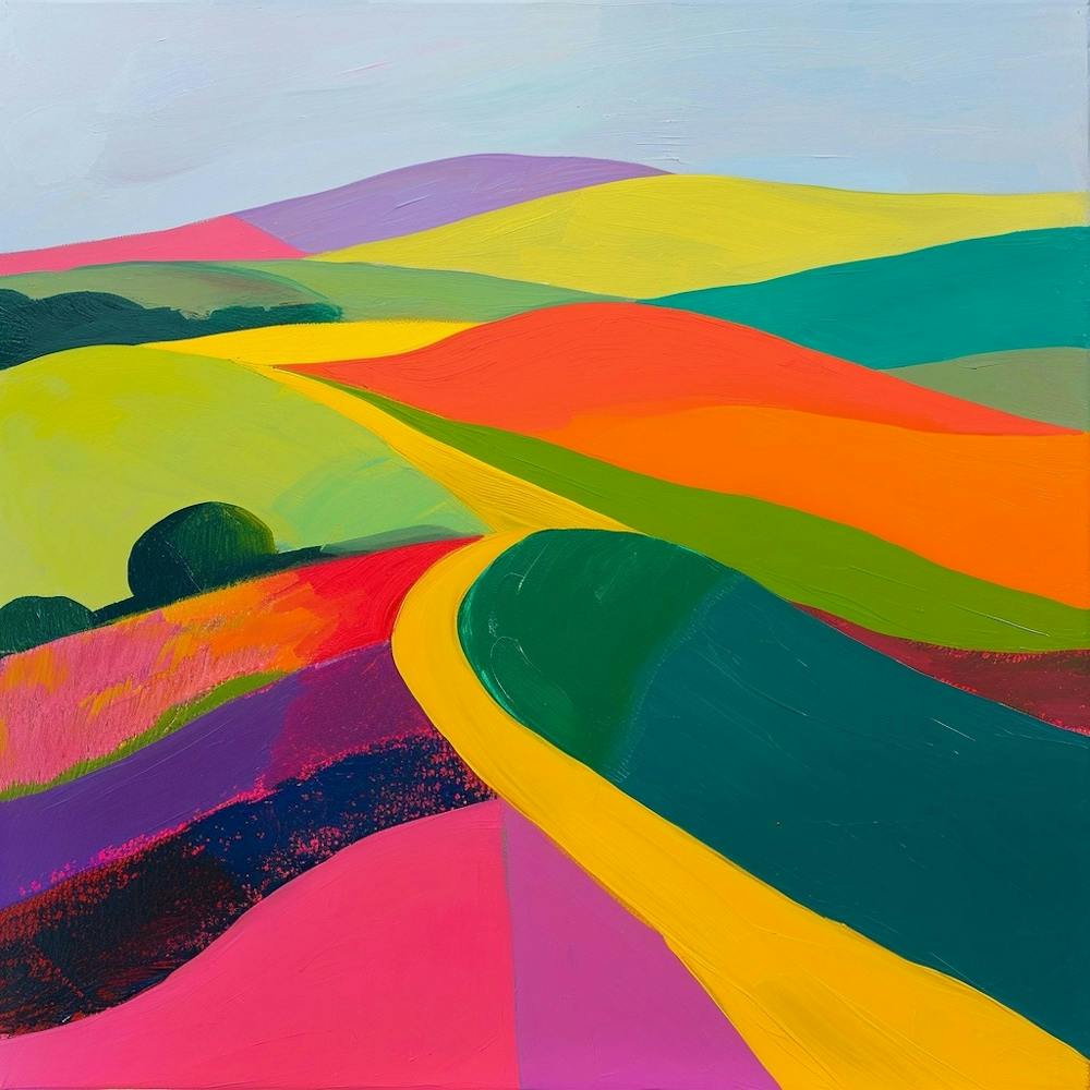 Colourful Abstract The South Downs England 1