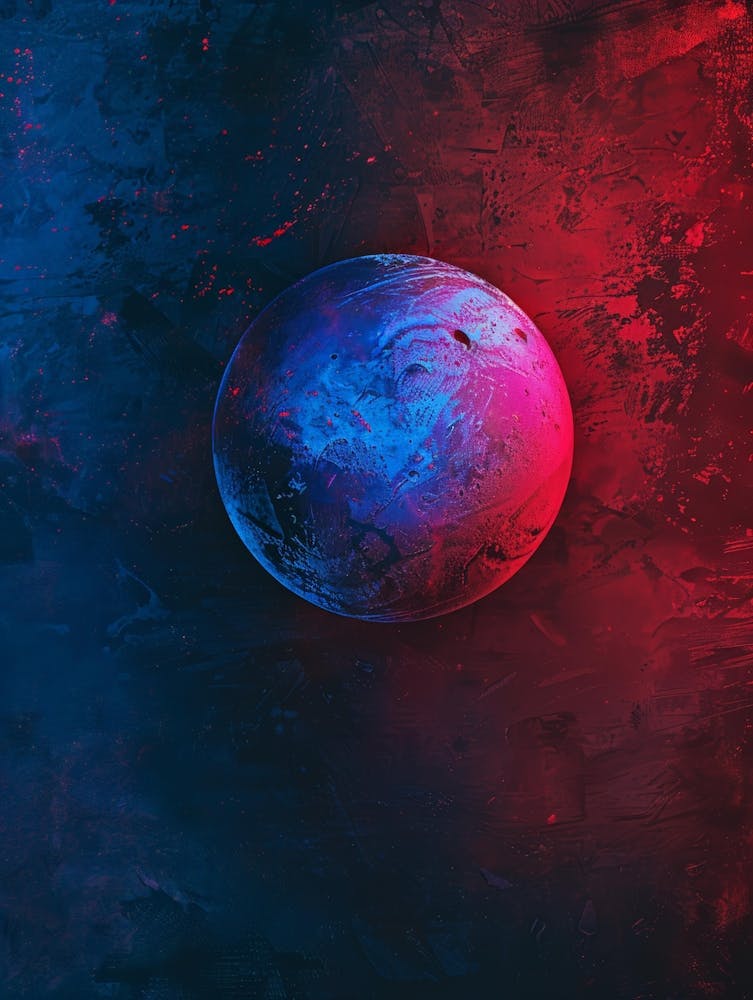 Blue And Red Planet