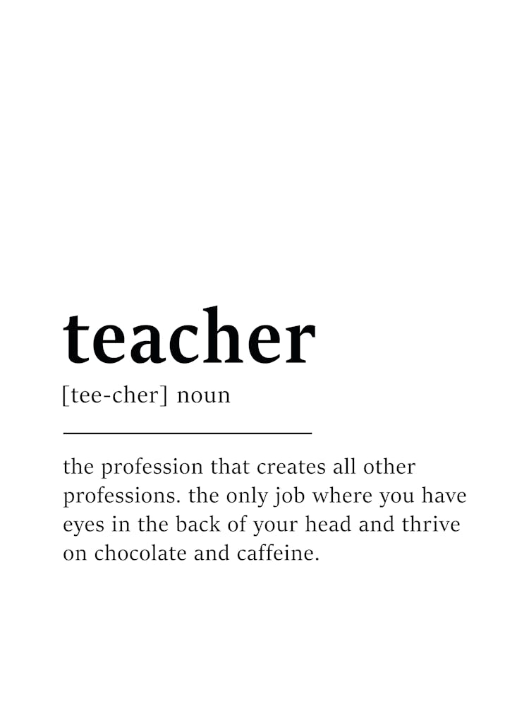 Teacher Definition Poster - Dictionary