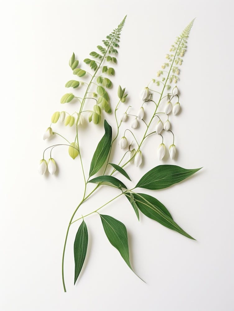 Gepresste Wildblume Botanische Kunst Solomons Seal 2