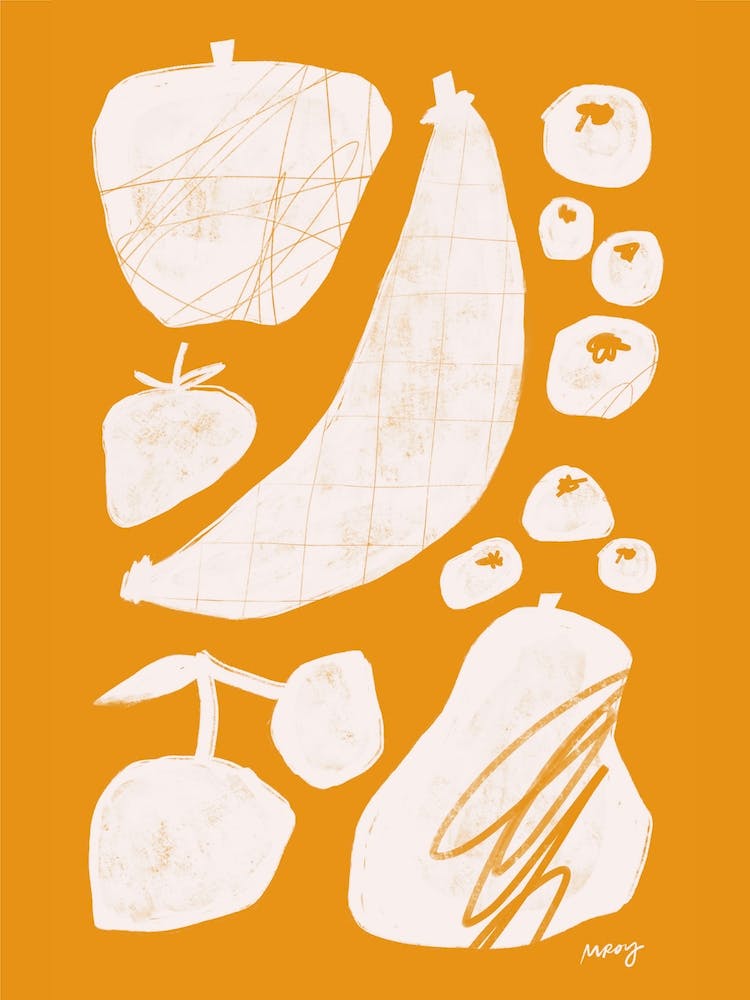 Abstract Fruit Yellow