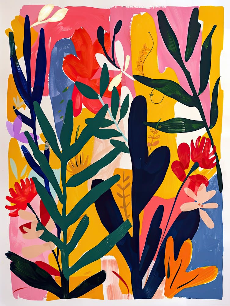 Mystical Leaves Matisse Style