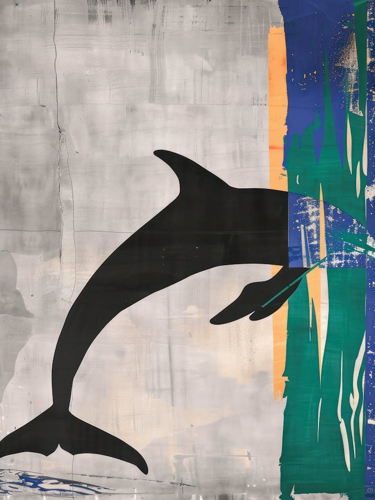 Dolphin 1 Cut Out Collage
