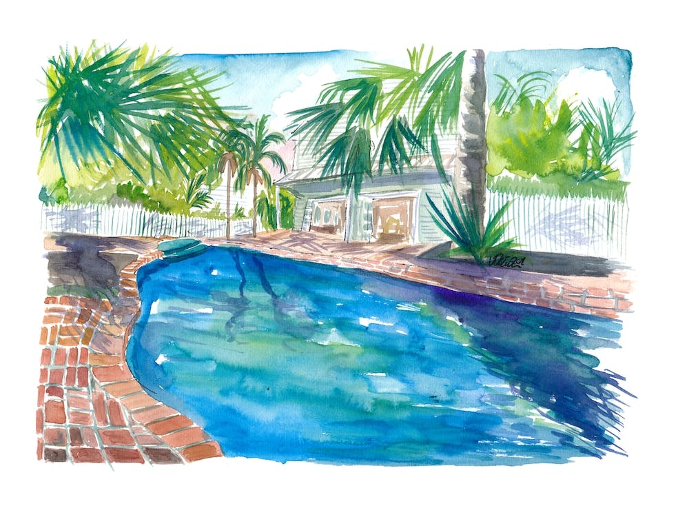Magic Blue Pool In Key West