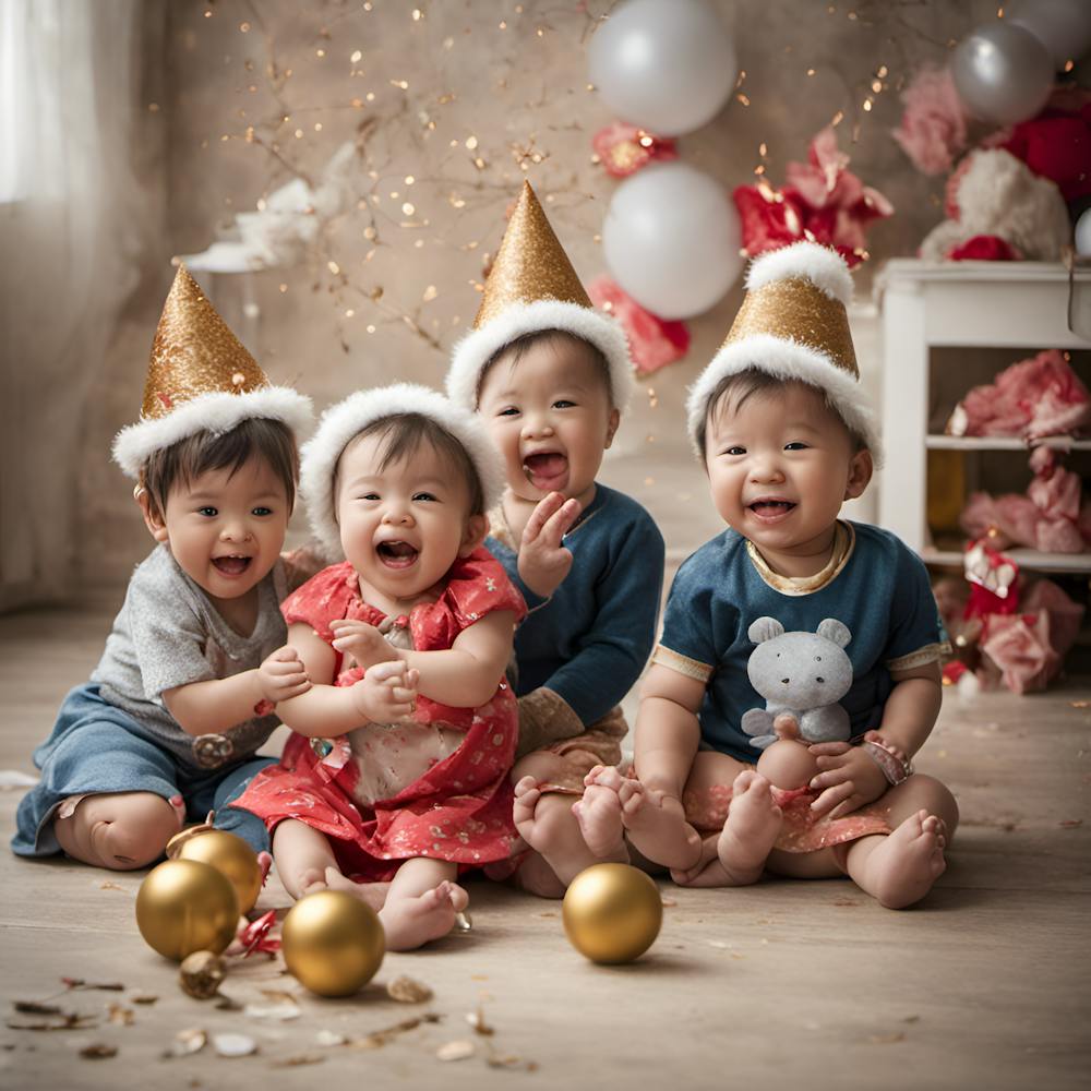 0 Children Celebrate New Year With The New Baby 1