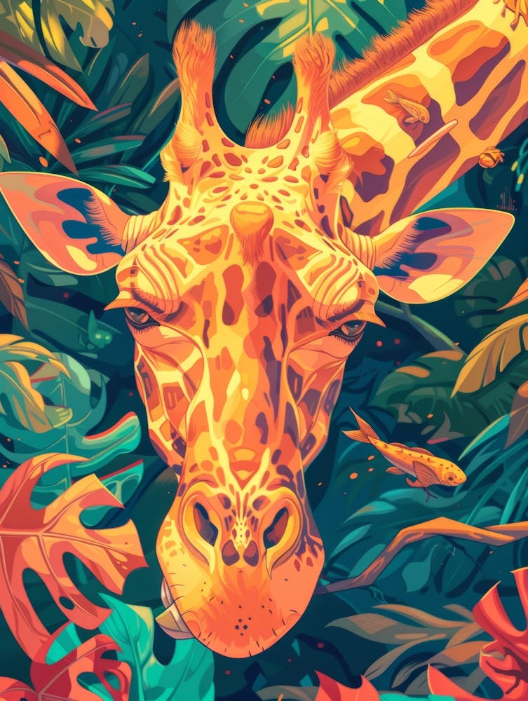 Giraffe In The Jungle 20