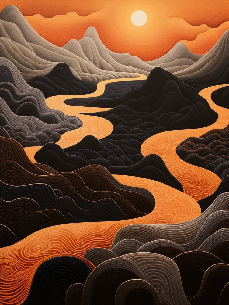 Volcanic Abstract Minimalist 6