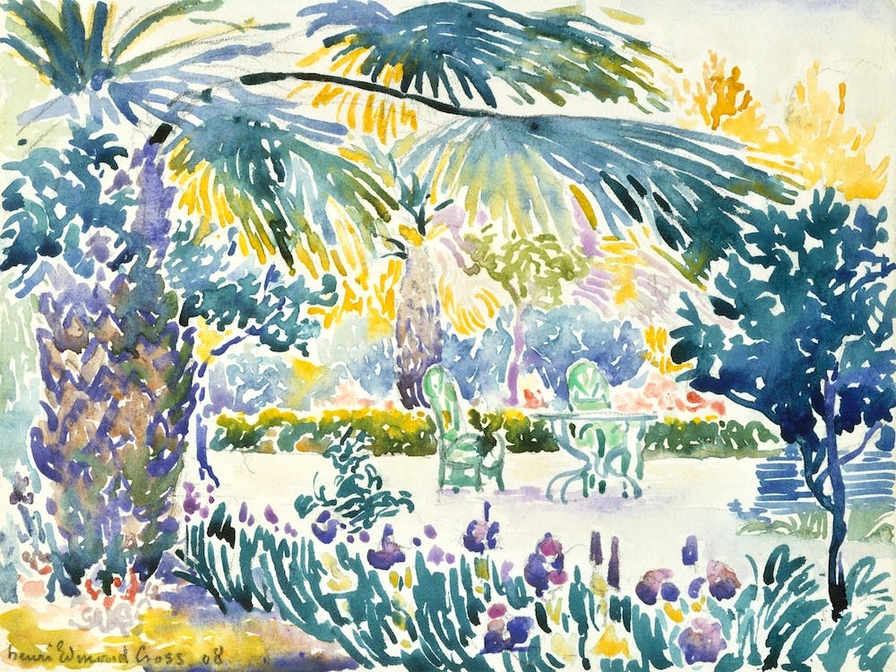 Garden Of The Painter At Saint Clair, Henri Edmond Cross