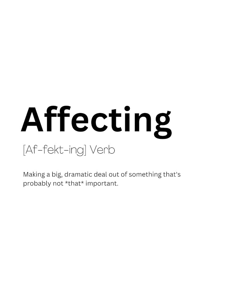 Affecting Definition Meaning