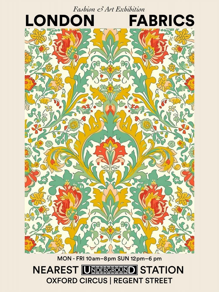 Poster Petals Tango London Fabrics Floral Pattern 5