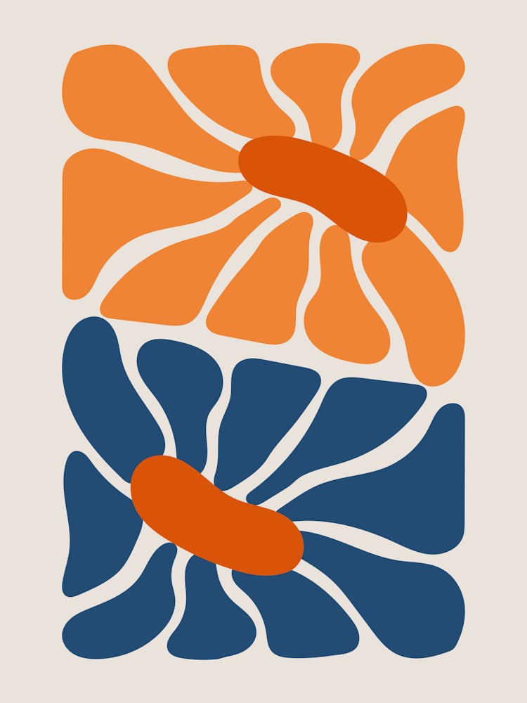 Orange Et Bleu