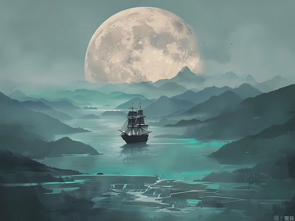 Ship In The Moonlight
