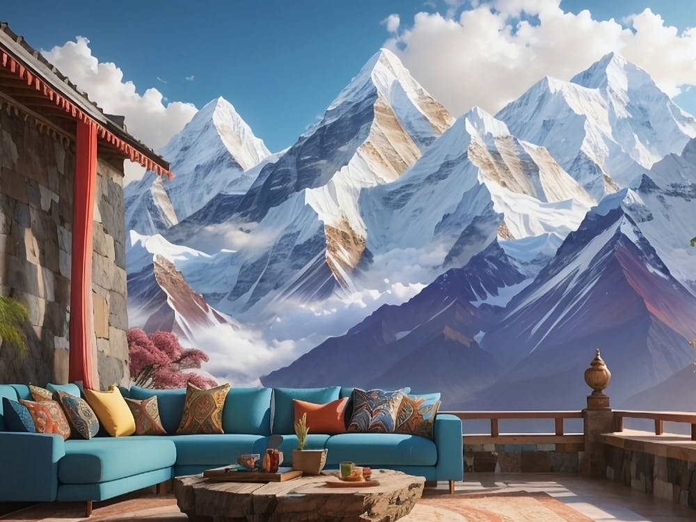 Cropped Portrait Of The Himalayas For Wall (1) 1