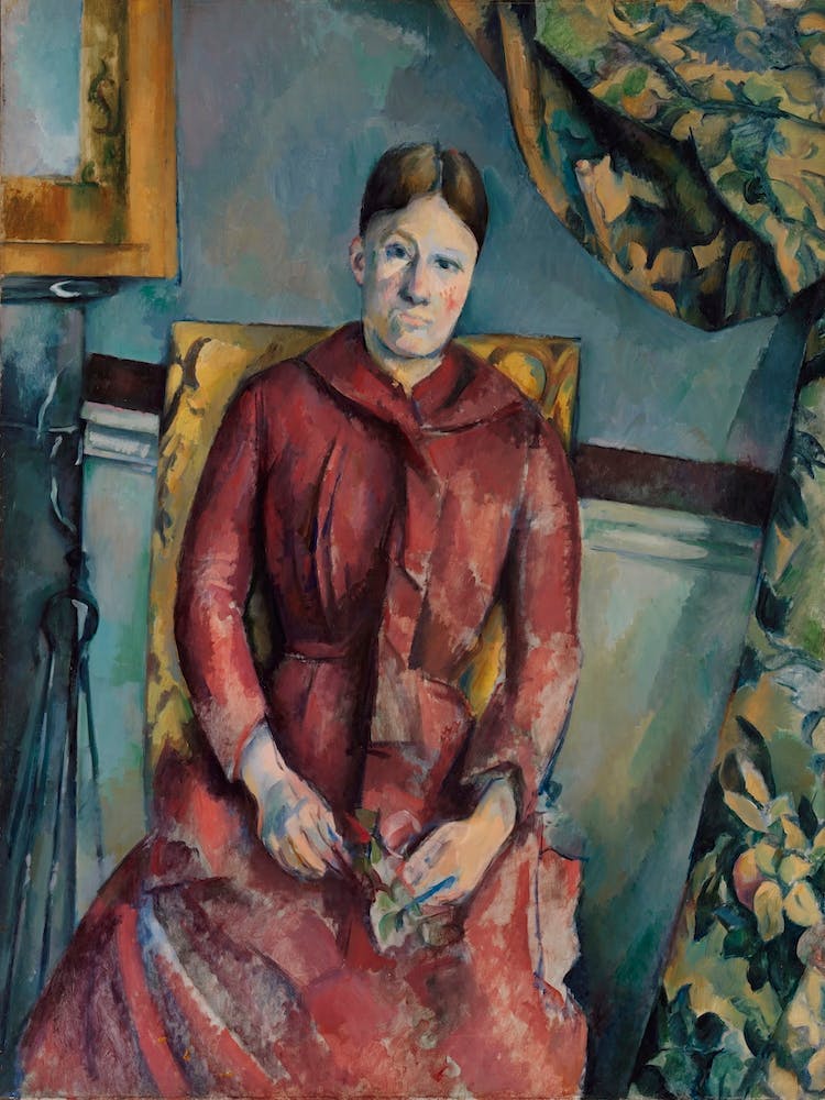 Madame Cézanne In A Red Dress, Paul Cézanne