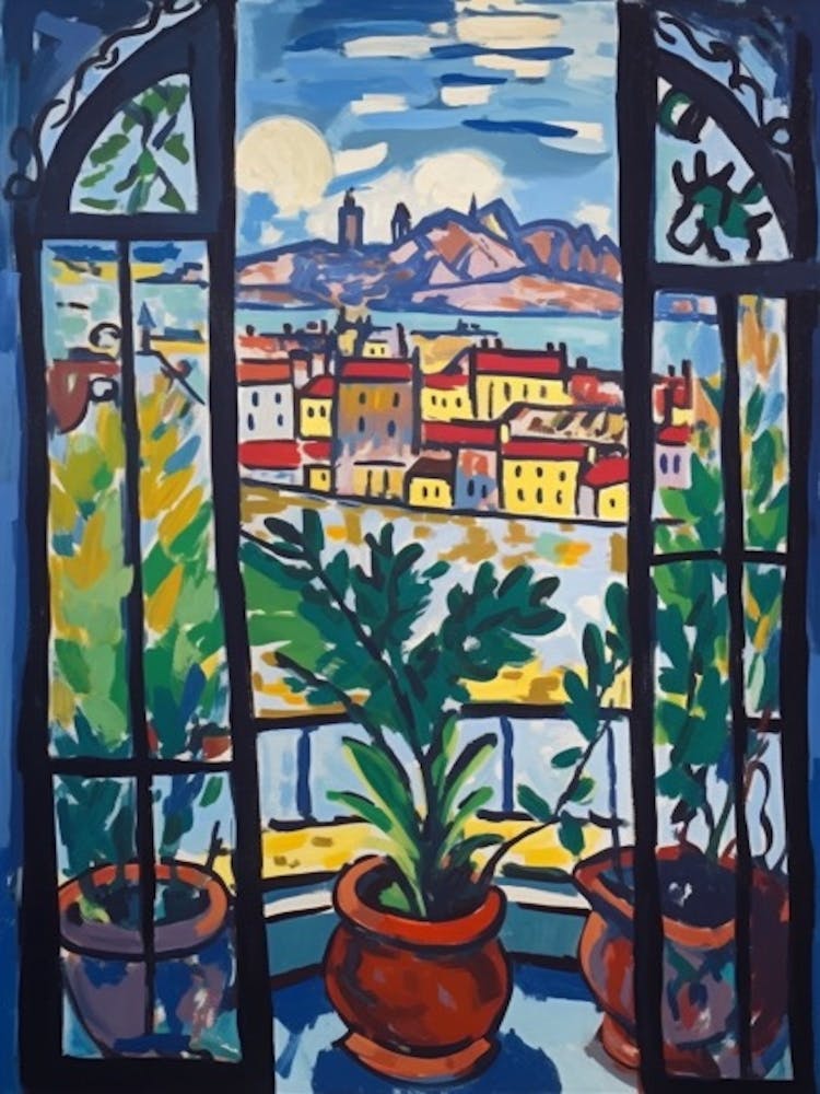 Window Budapest Hungary In The Style Of Matisse 4