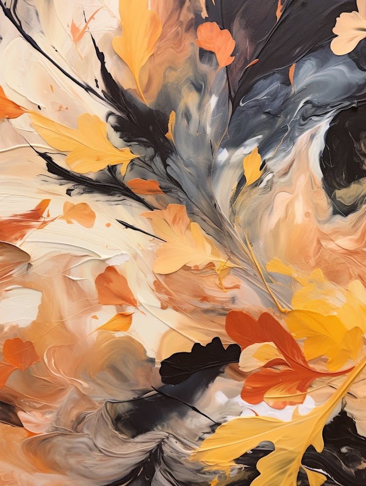 Abstrakte Herbstblätter-Malerei