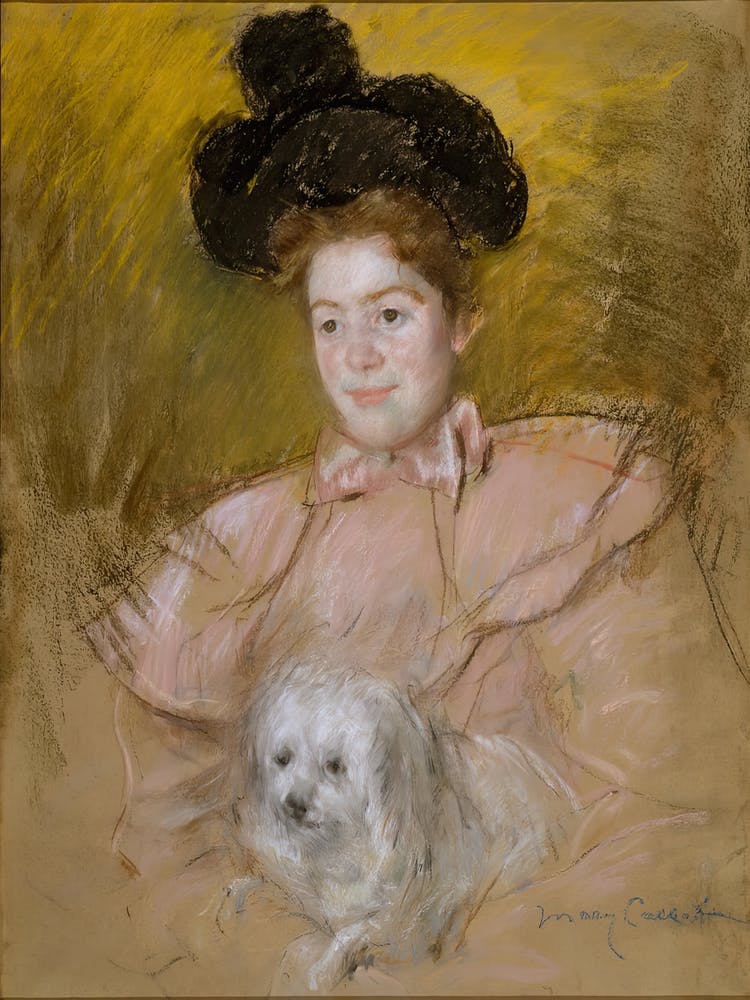 Woman In Raspberry Costume Holding A Dog, Hirshhorn Museum And Sculpture Garden, Mary Cassatt