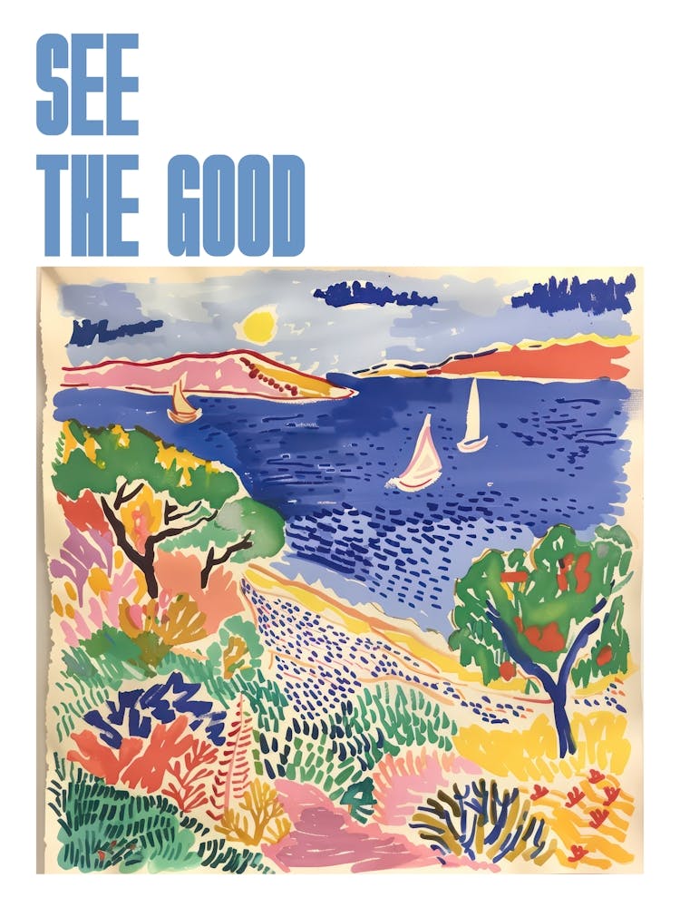 See The Good Poster Coastal Vista Matisse Style 7