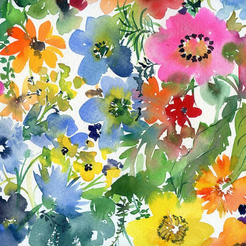 Watercolor Flowers at Noon N.o 4