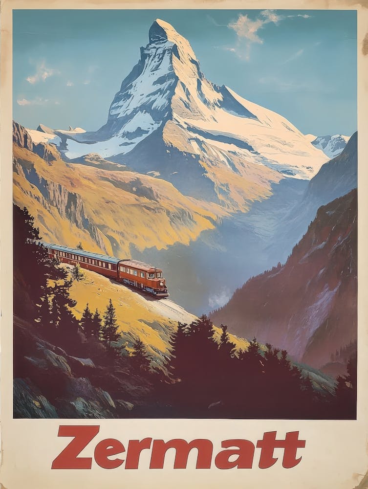 Aihrgdesign A Classic 1960s Travel Poster For Zermatt Showcas 5c0d7527 C13d 4715 Af1f Ac6dd89bae01 3