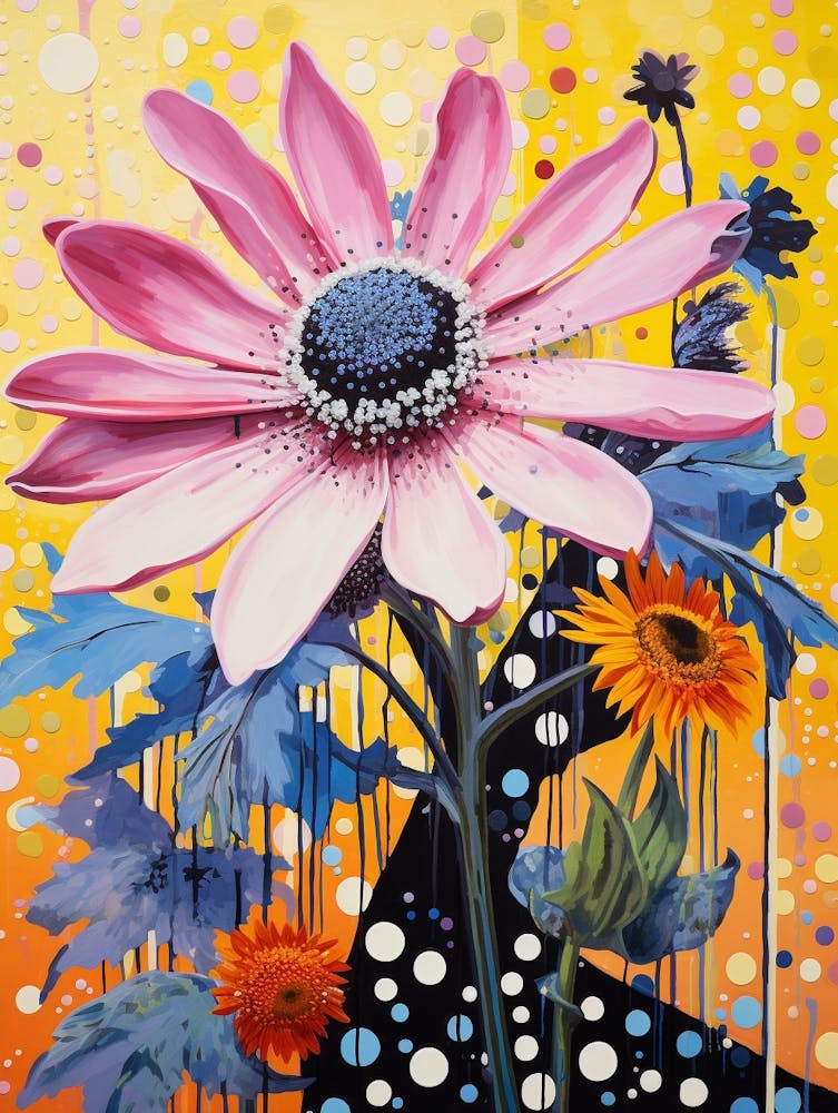 Surreal Florals Daisy 3 Flower Painting