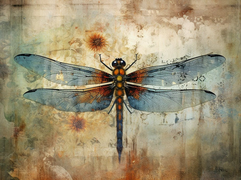 Dragonfly Illustration Meadow Watercolour 2