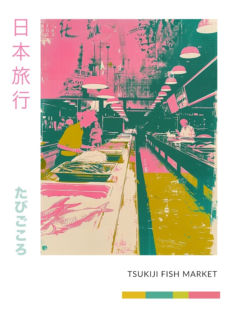 Tokyo Tower Duotone Silkscreen Poster 4
