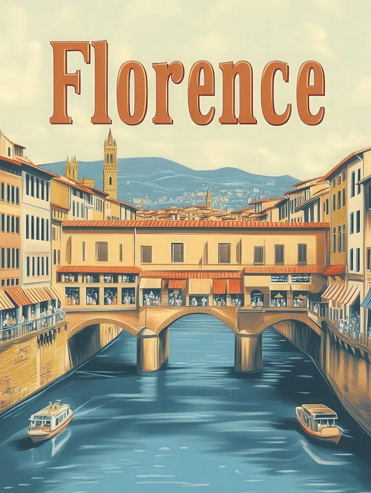 Aihrgdesign A Classic 1960s Travel Poster For Florence 1