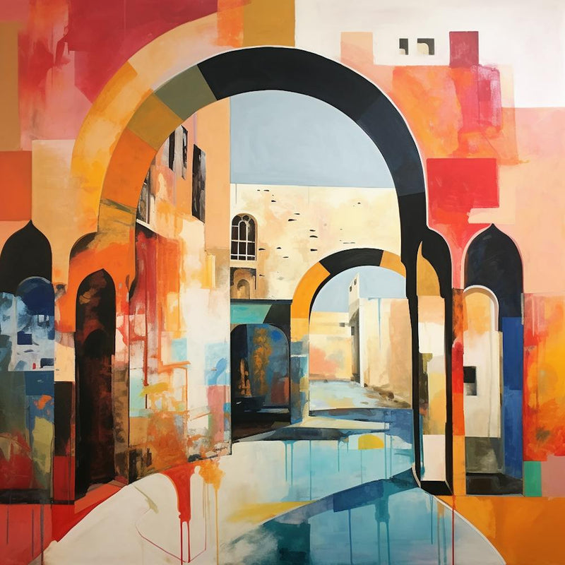 Abstract Contemporary - River Through The City