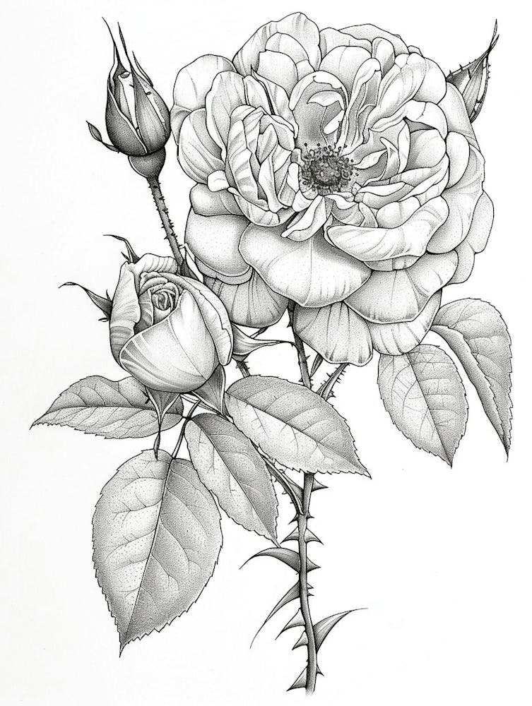 Roses Sketch 19