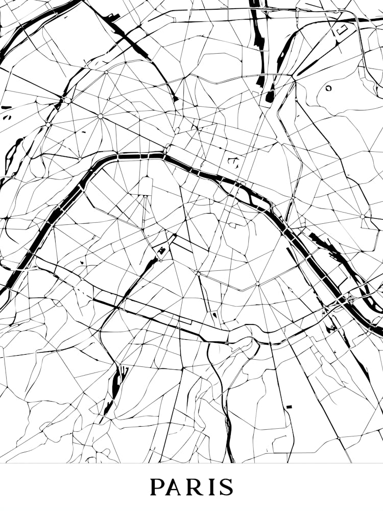 Paris Street Map - Paris France
