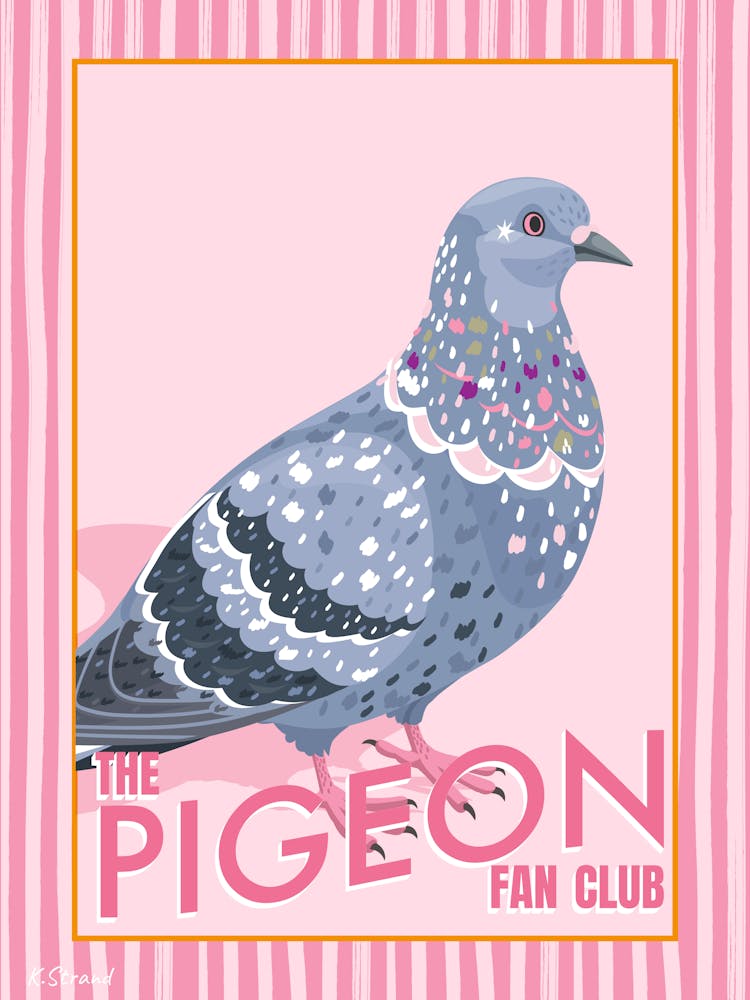 Pigeon Fan Club | Pink Pigeon Art
