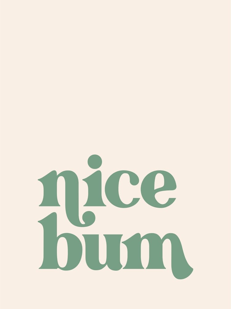 Nice Bum - Green & Beige - Bathroom