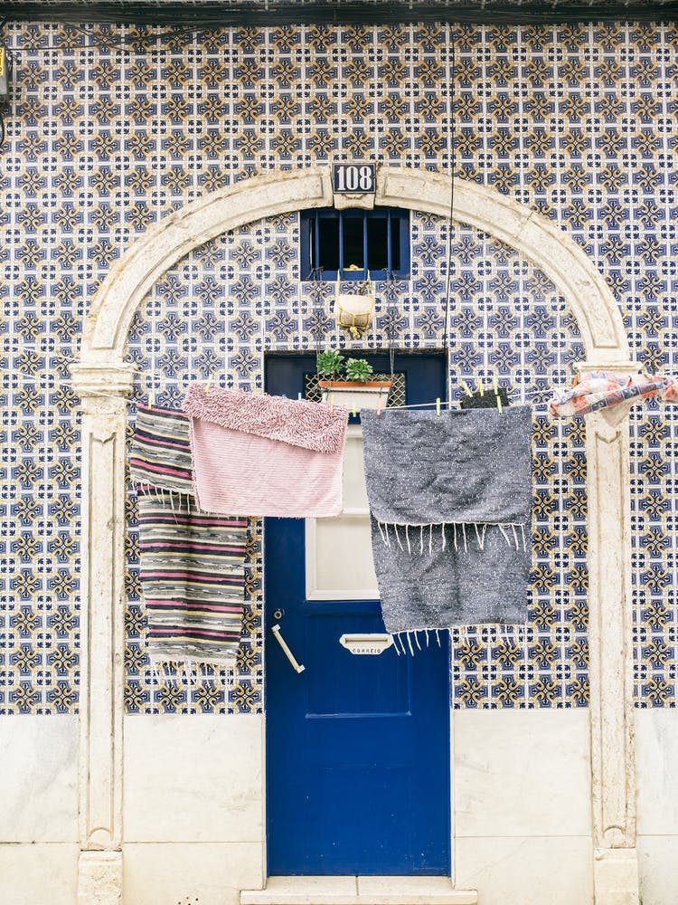 Lisbon Blue Door Tiles And Laundry