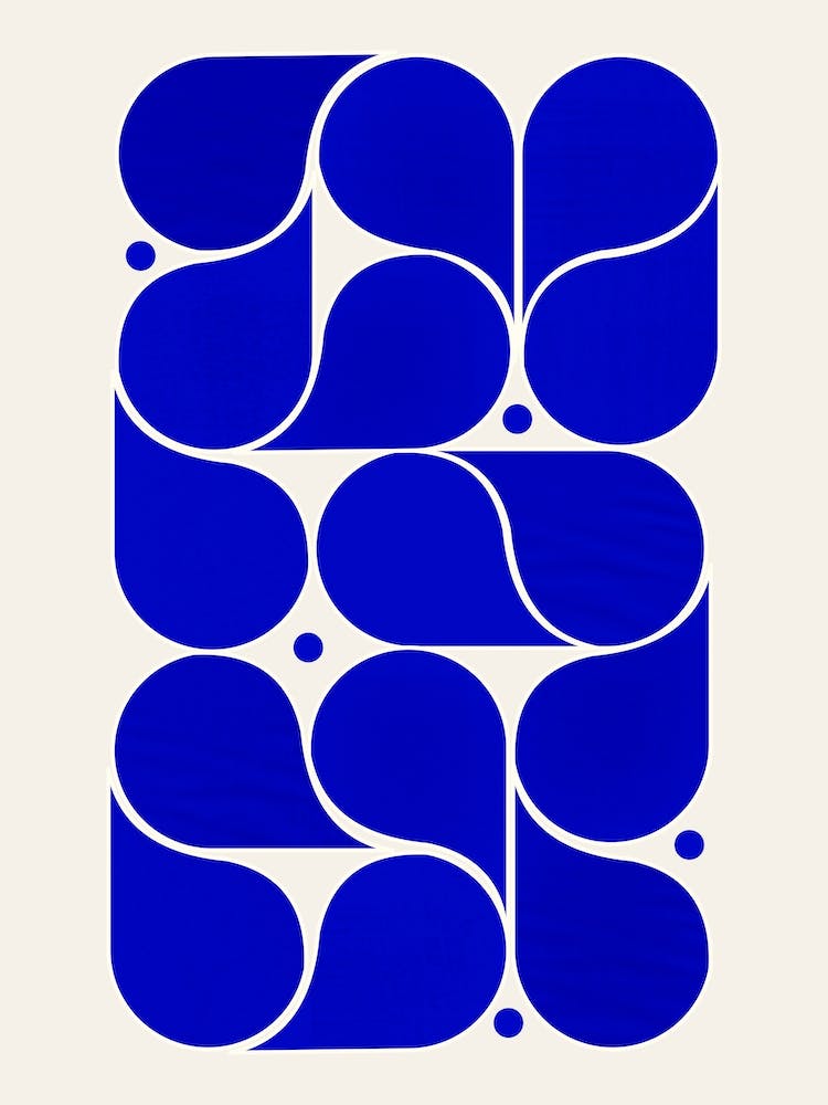Blue Mid Century Shapes