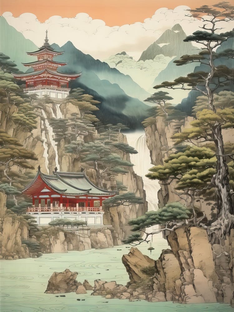 Nikko In Tochigi, Ukiyo E Drawing 4