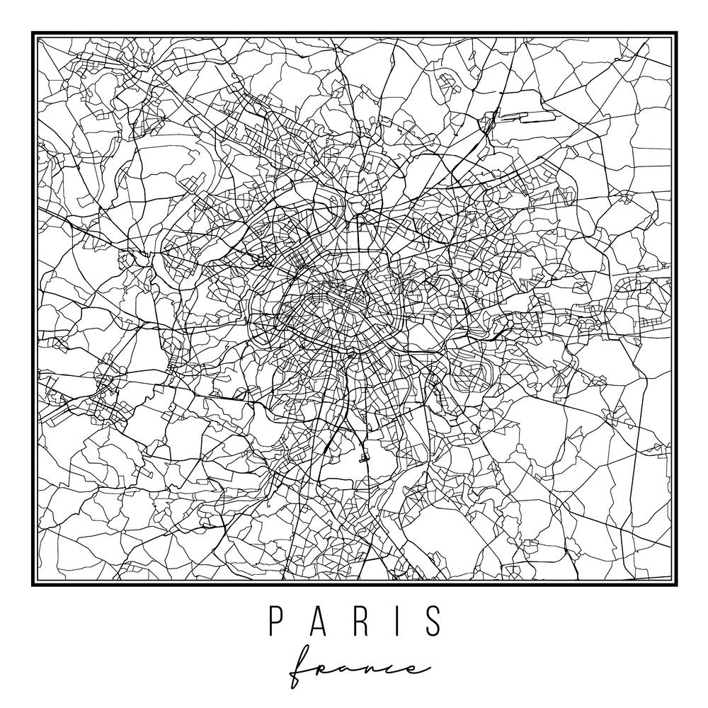 Paris France Street Map