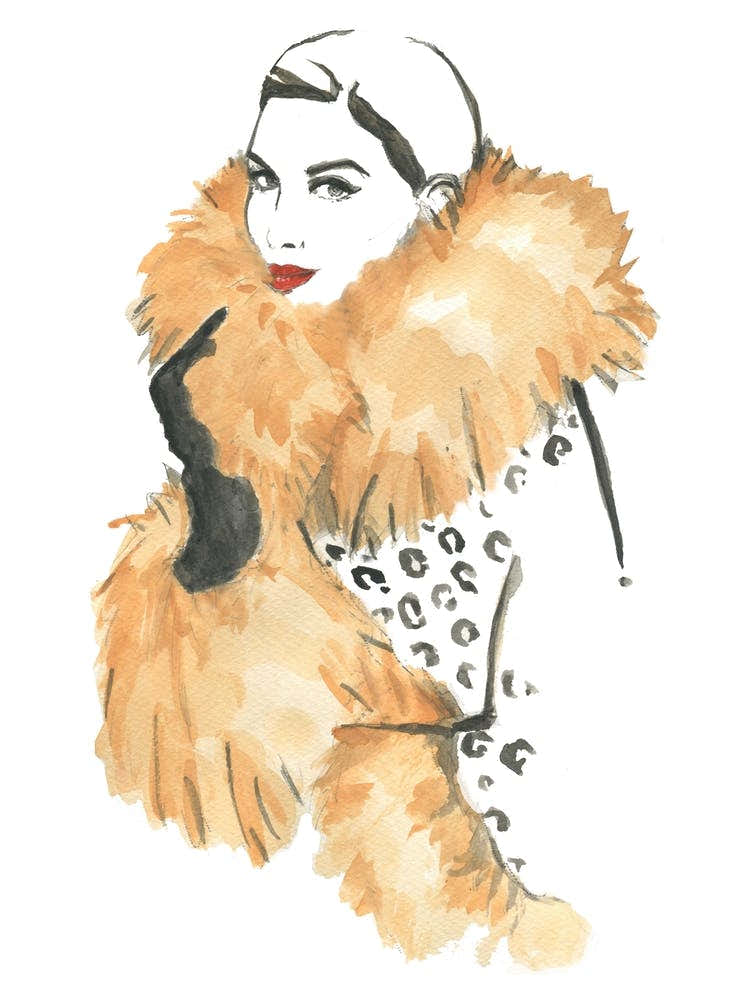 Vintage Fashion Illustration Leo